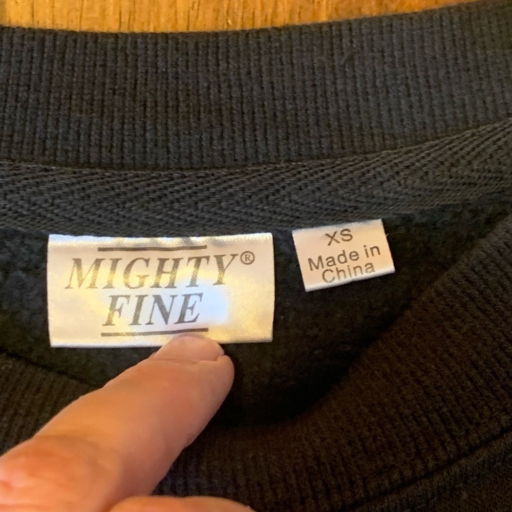 Mighty Fine sweatshirt X-Small Dancing Skeletons Black Oversized Halloween - Picture 3 of 7